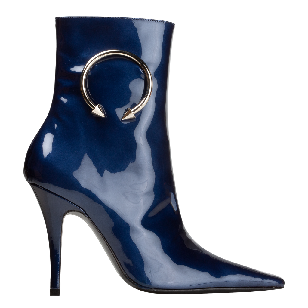 DORATEYMUR Panther Boots - Cloudy Blue Patent