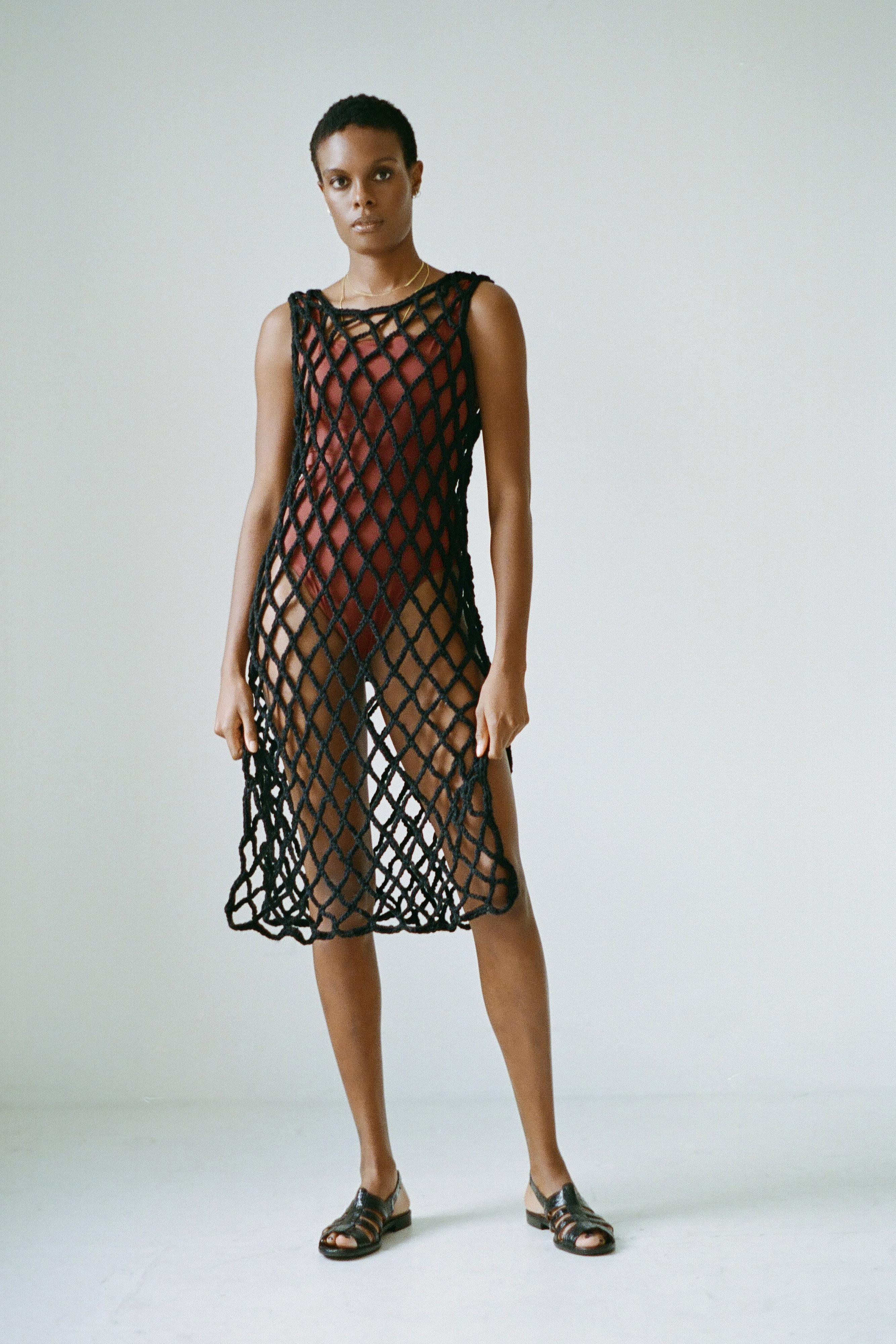 Pari Desai Almora Crochet Dress - Black