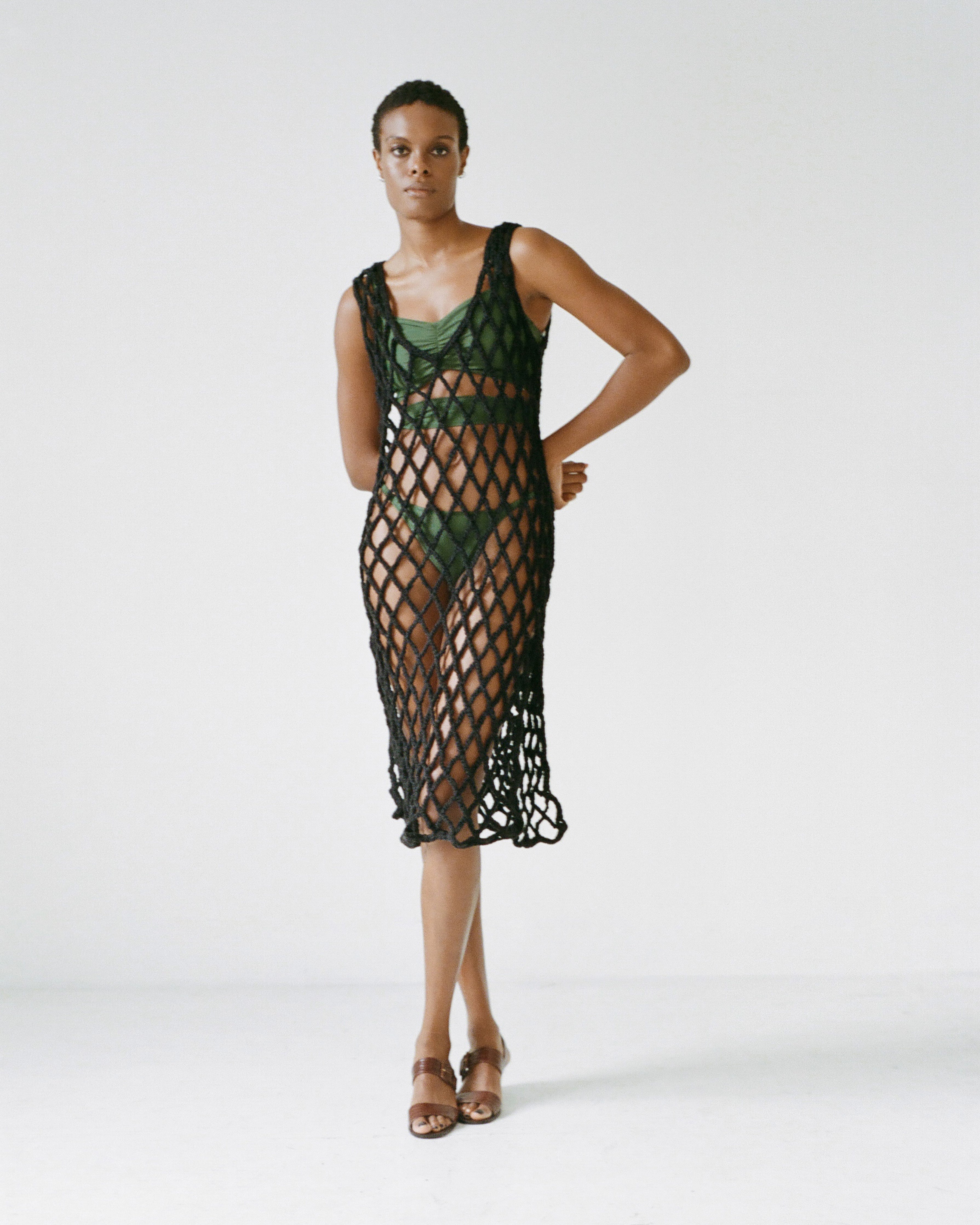 Pari Desai Almora Crochet Dress - Black