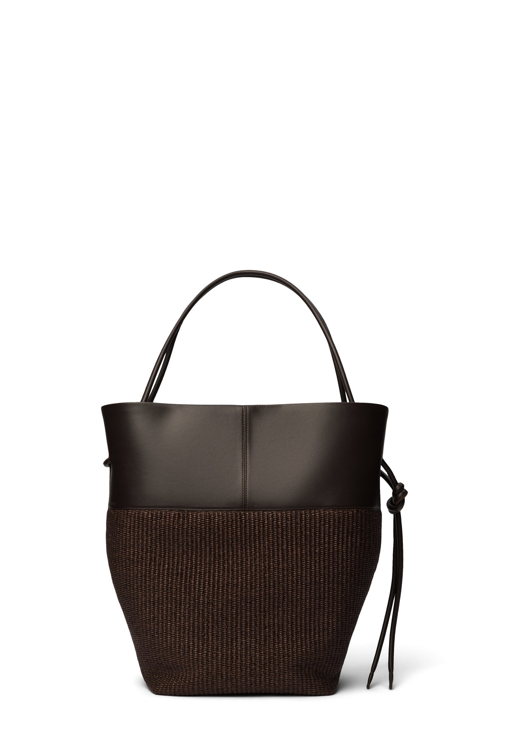 Pari Desai Calla Tote Espresso Leather/Espresso Raffia
