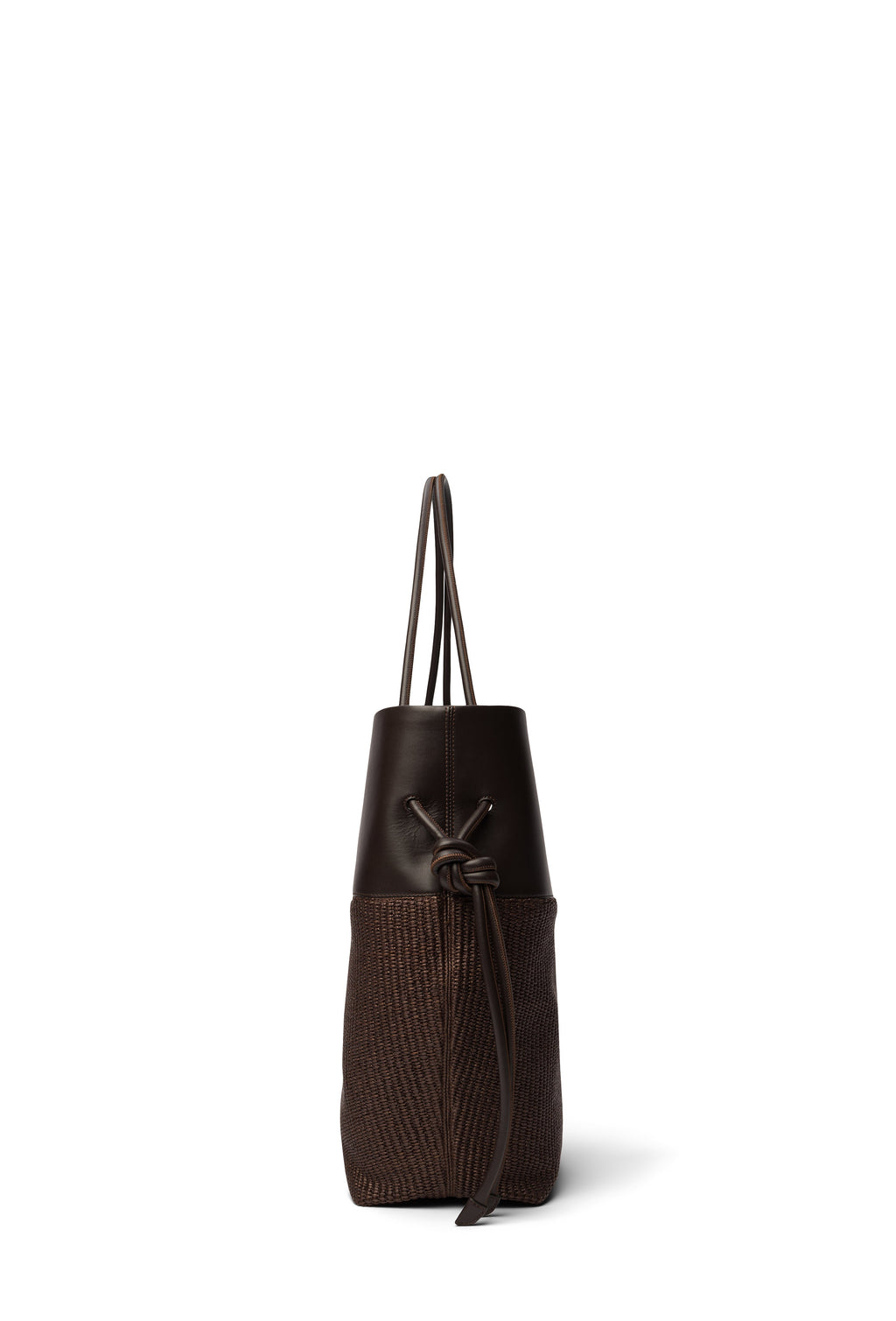 Pari Desai Calla Tote Espresso Leather/Espresso Raffia