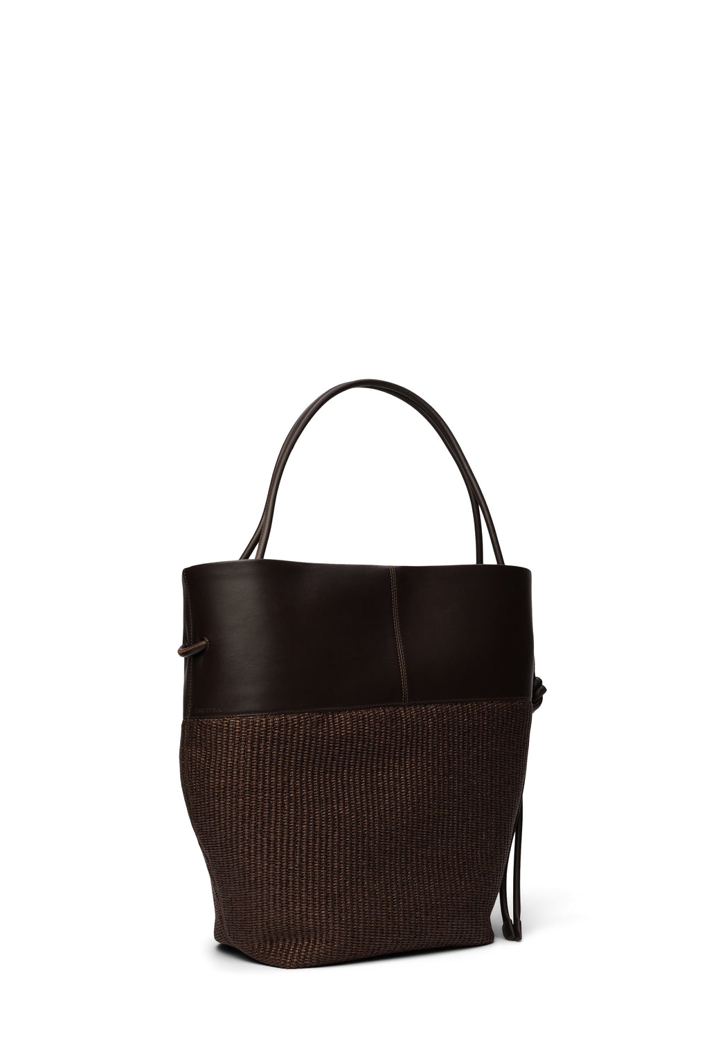 Pari Desai Calla Tote Espresso Leather/Espresso Raffia