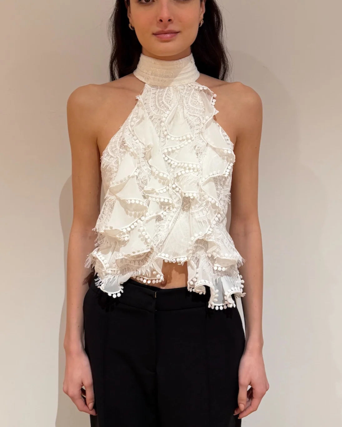 Patbo Bianca Lace Top - Off White