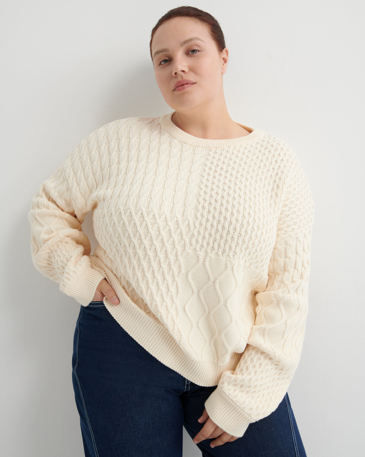 Kowtow Patchwork Jumper - Chalk