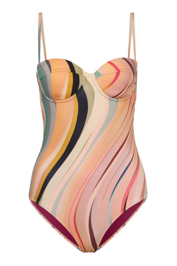PAUL SMITH Curved Stripes One-Piece Swimsuit - Multicolor