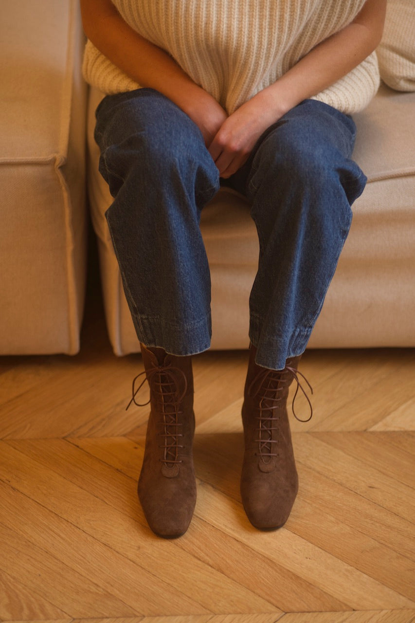 Anne Thomas Pavlova Boots - Brown