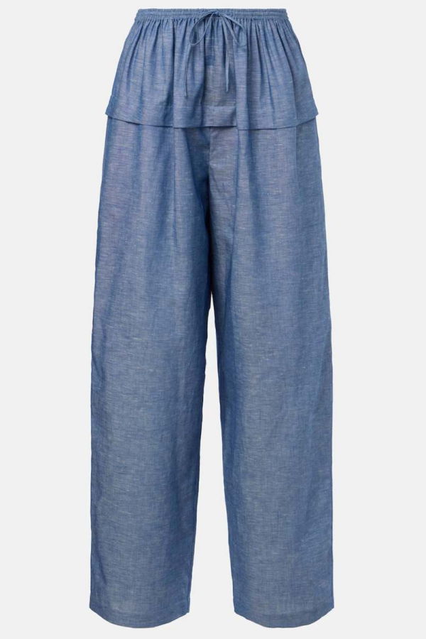 Alaia Peplum Pants - Bleu Jeans
