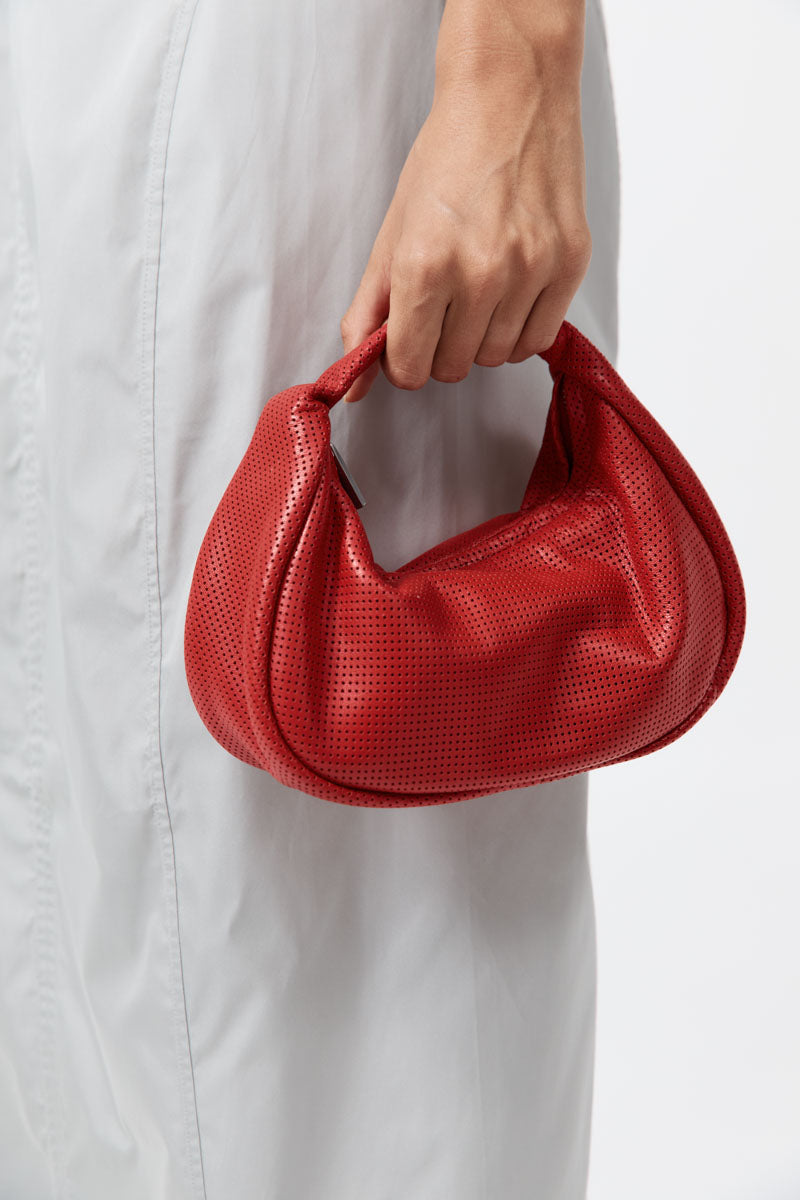 St. Agni Perforated Mini Bon Bon Bag - Rosso
