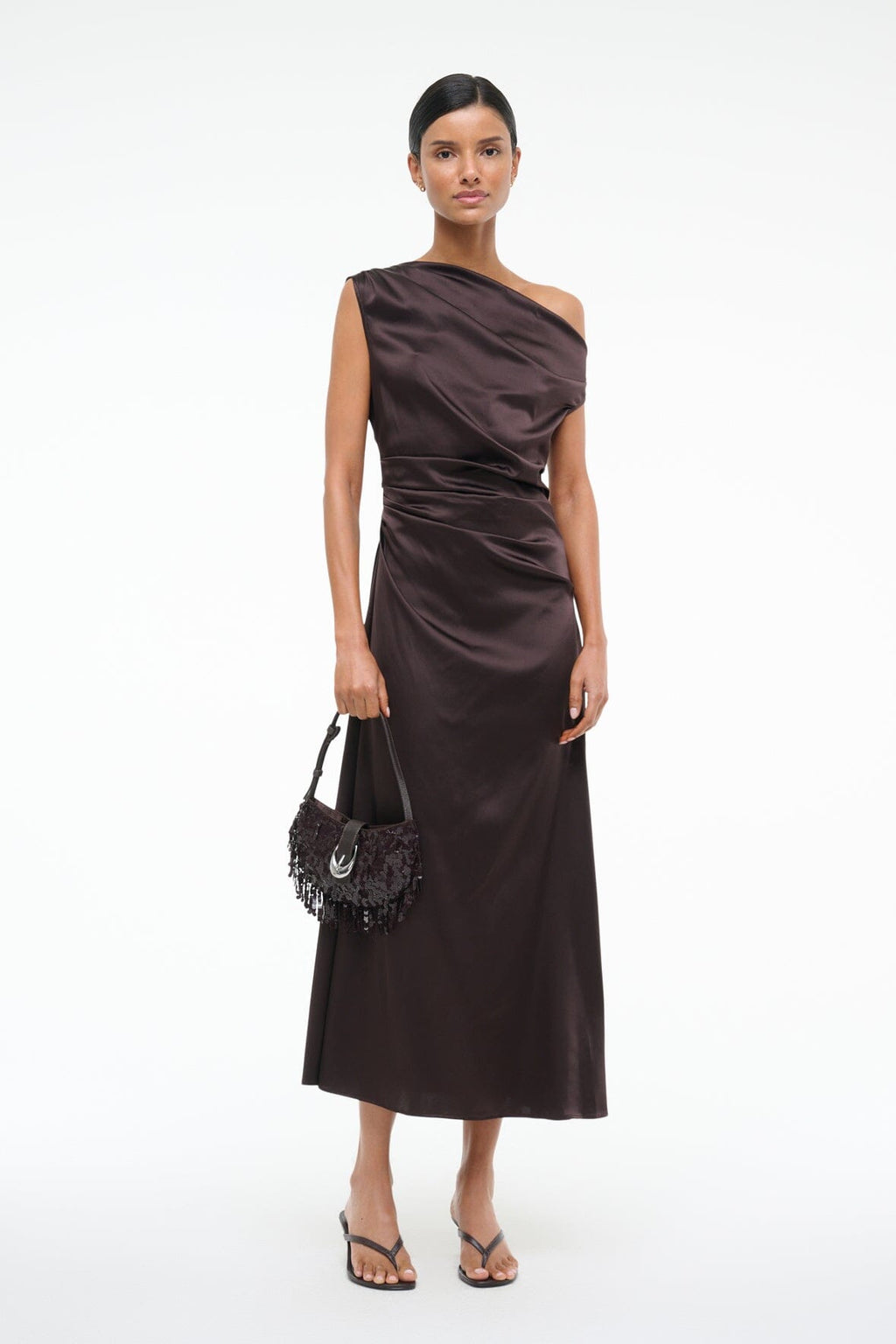 Staud Phare Silk Dress - Earth