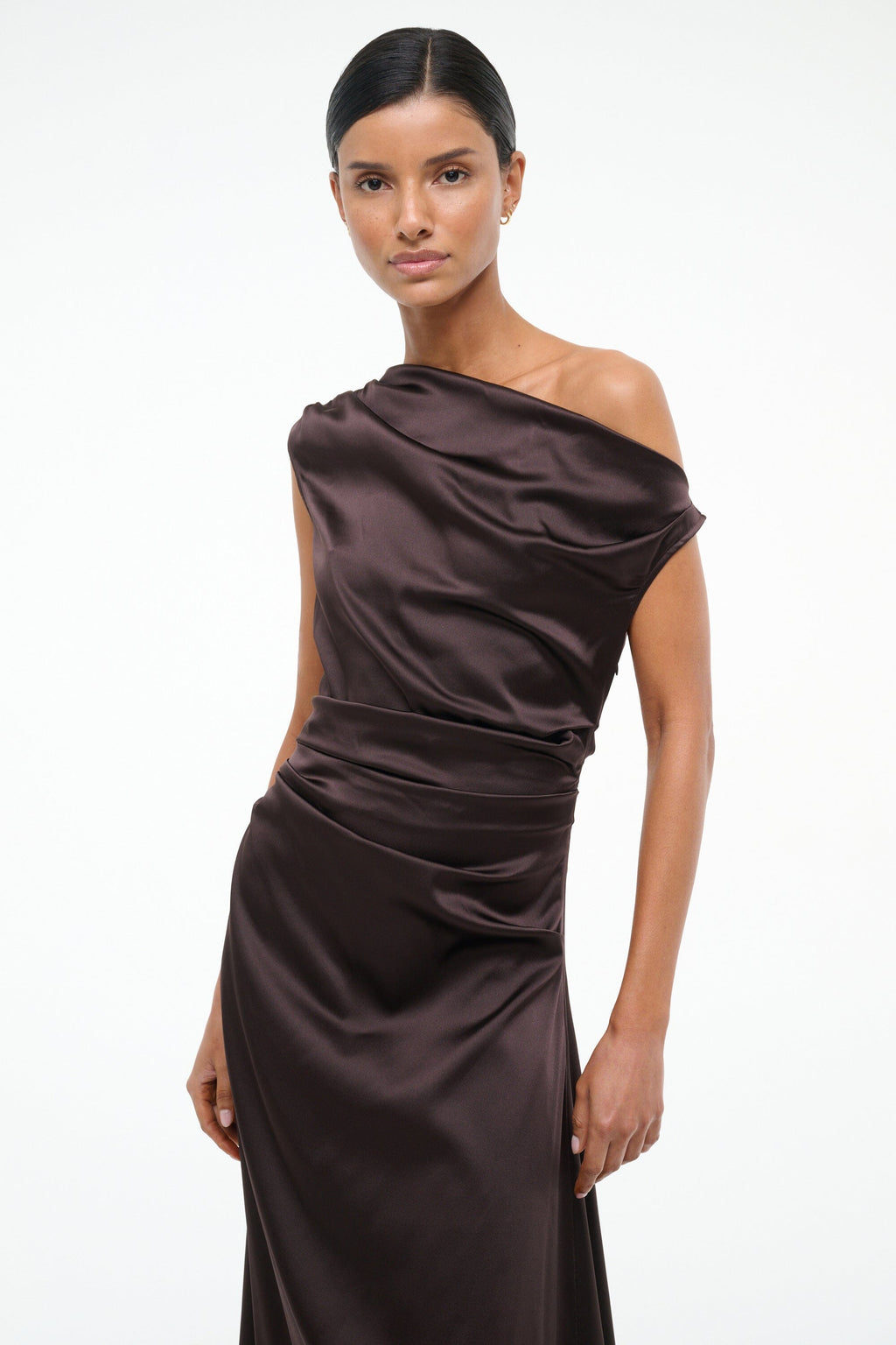 Staud Phare Silk Dress - Earth