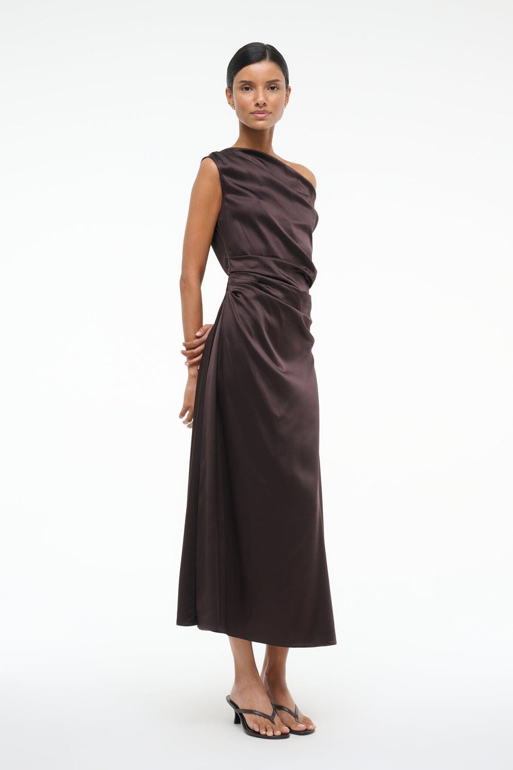 Staud Phare Silk Dress - Earth