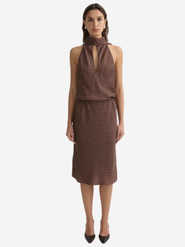 Posse Phoebe Polka Dot Silk Dress