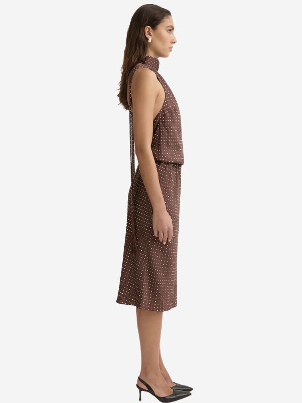 Posse Phoebe Polka Dot Silk Dress