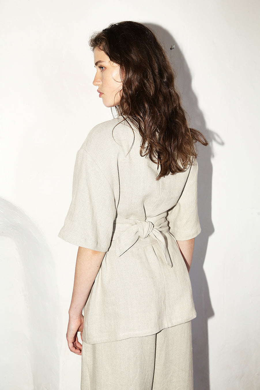 Datura Heavy Linen Astra Top - Piedra