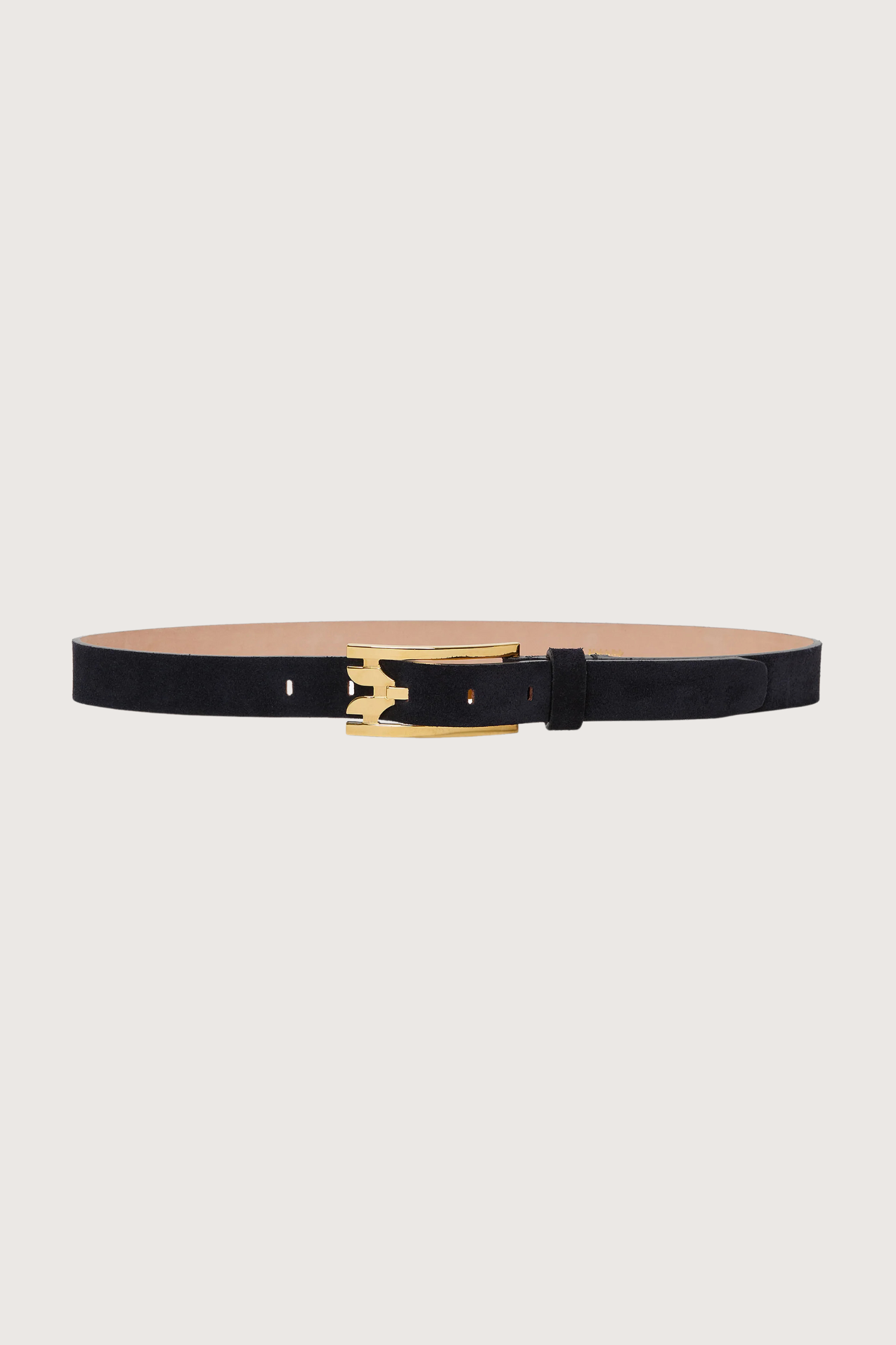 Victoria Beckham Pin Buckle Suede Belt - Navy