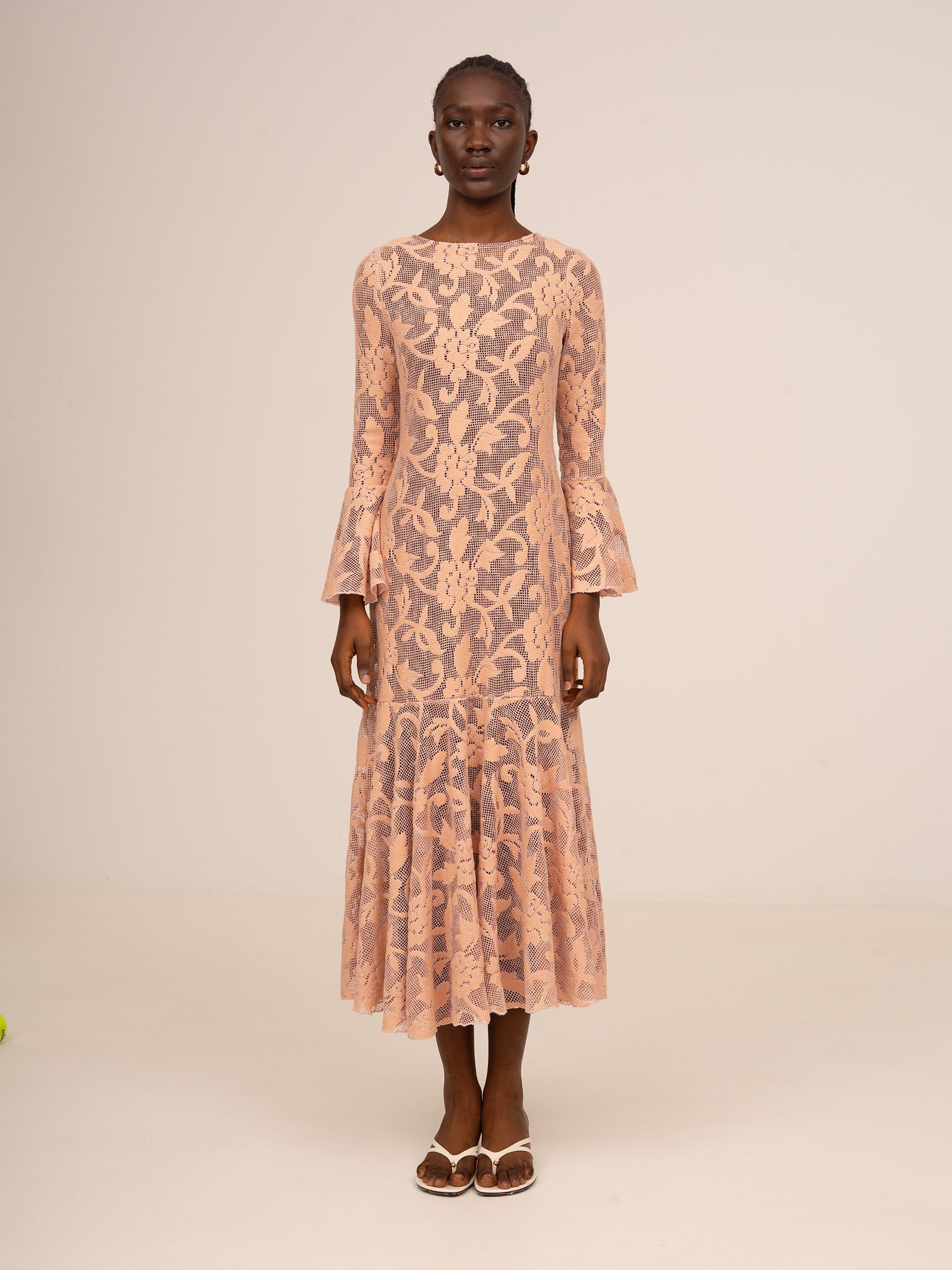 Carmensays Jester Embroidery Midi Dress