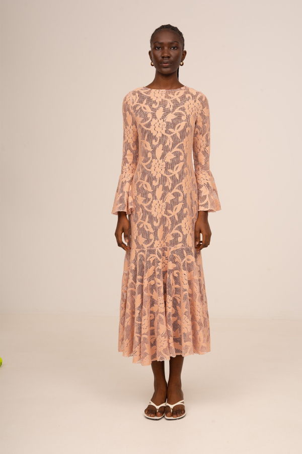 Carmensays Jester Embroidery Midi Dress