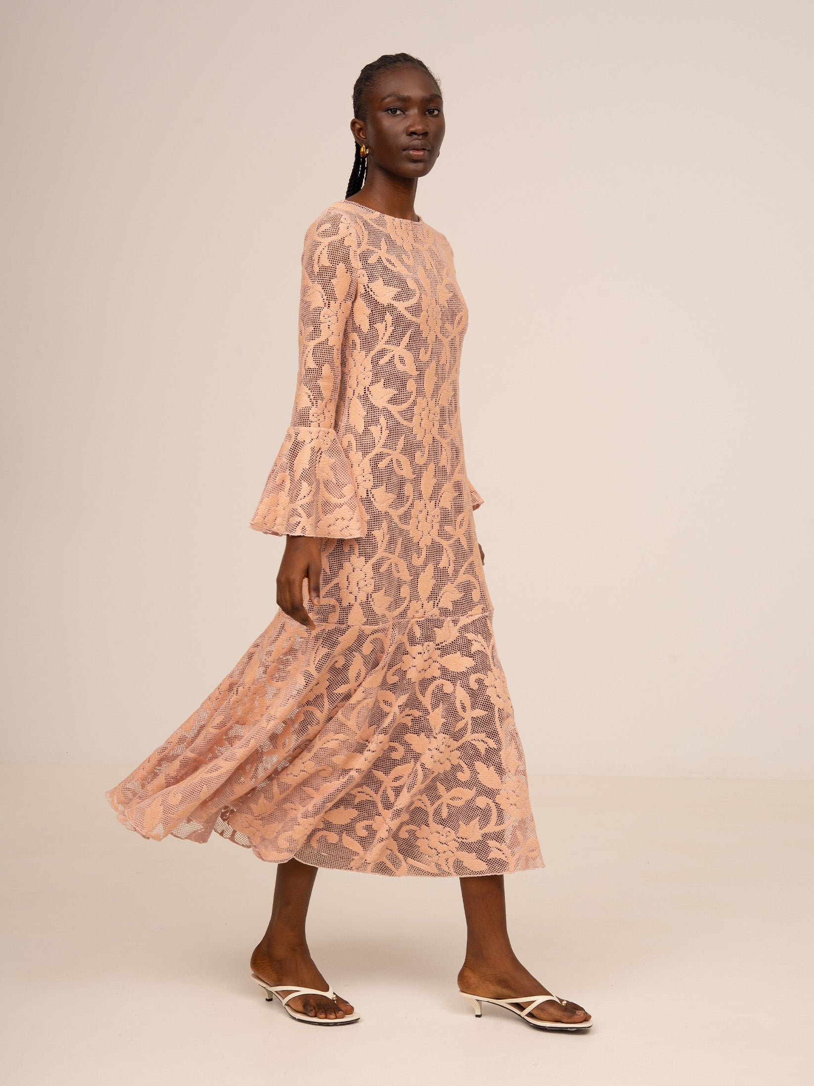 Carmensays Jester Embroidery Midi Dress