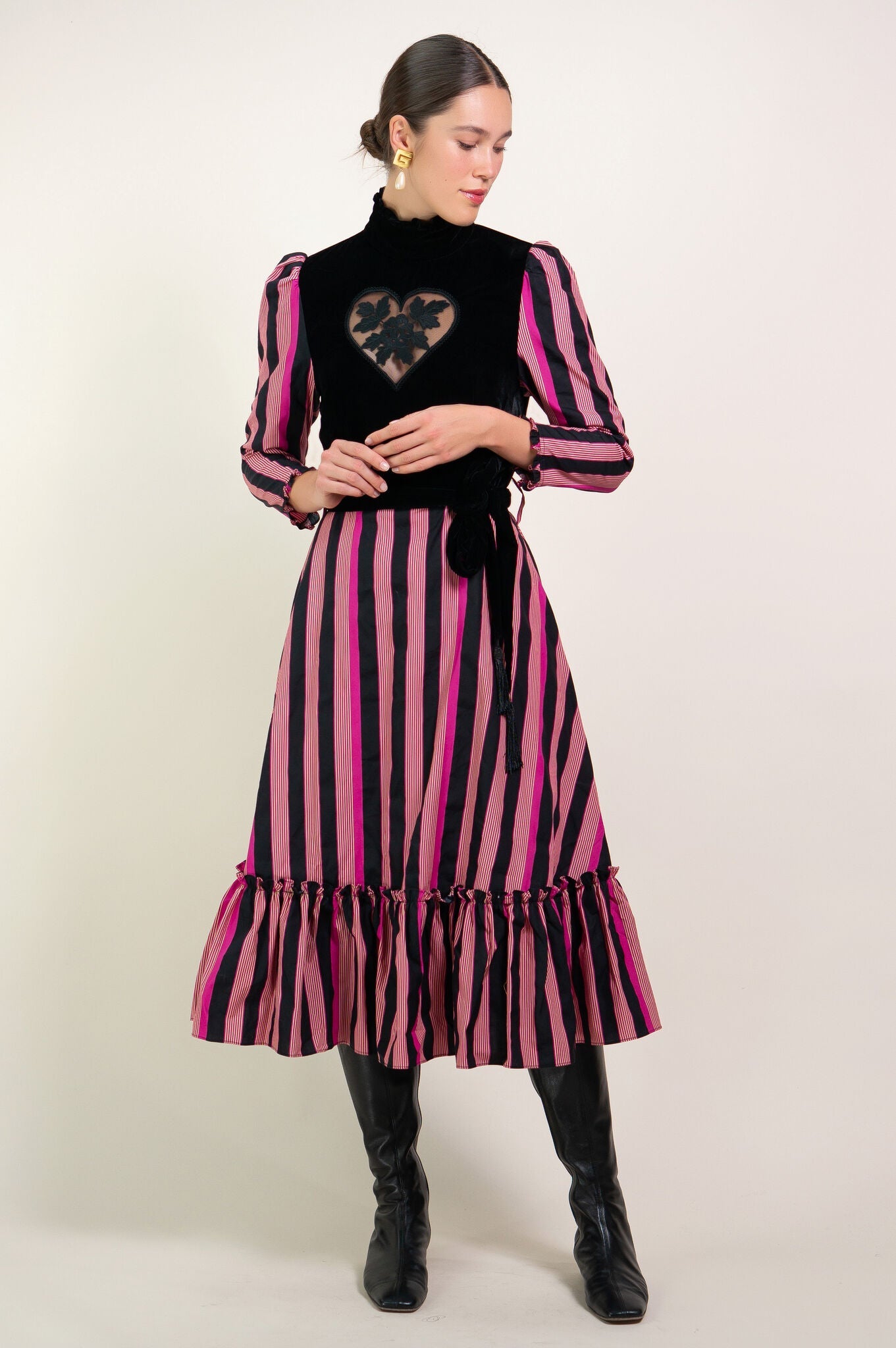 Kristinit Pink Stripe "Sirsna" Dress