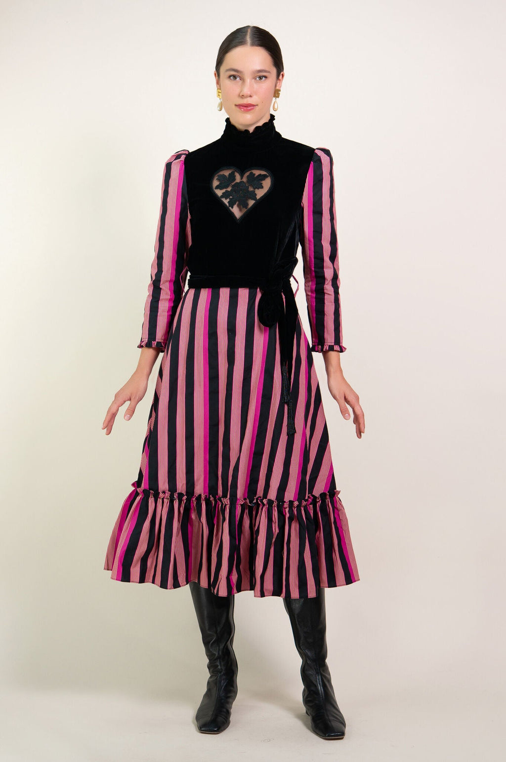 Kristinit Pink Stripe "Sirsna" Dress