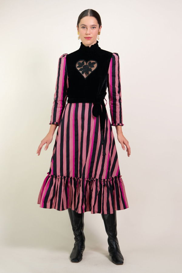 Kristinit Pink Stripe "Sirsna" Dress