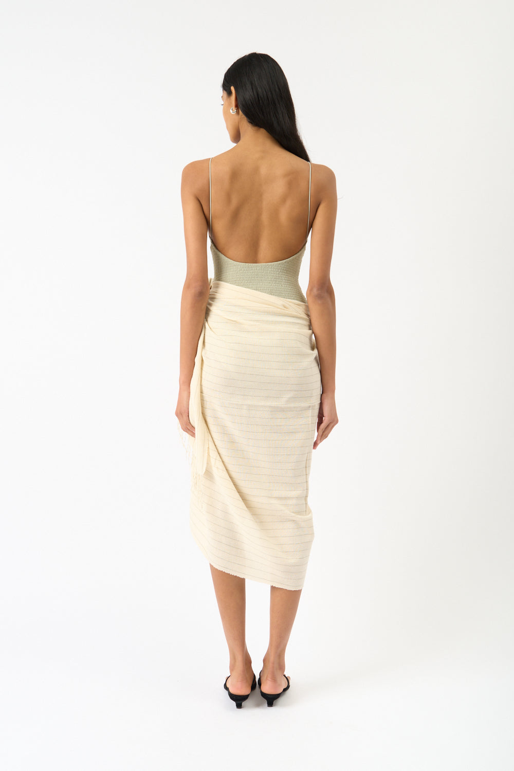 Totême Pinstriped Cotton Sarong