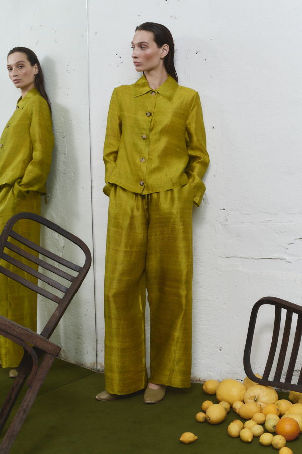 Datura Pistacho Dupion Judo Pants