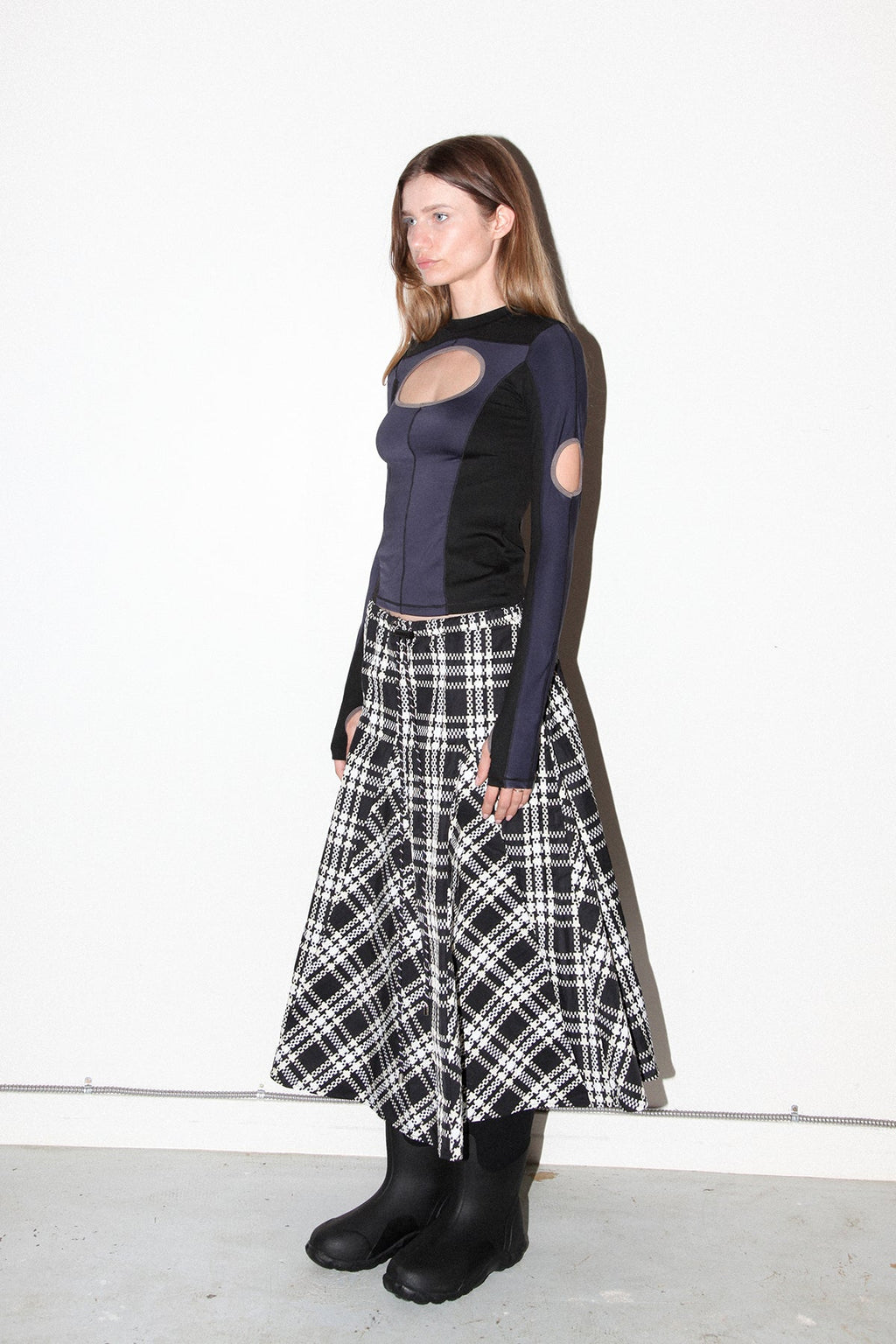 KkCo Plaid Peak Skirt - Black Plaid