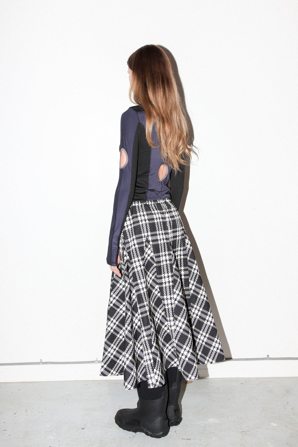 KkCo Plaid Peak Skirt - Black Plaid