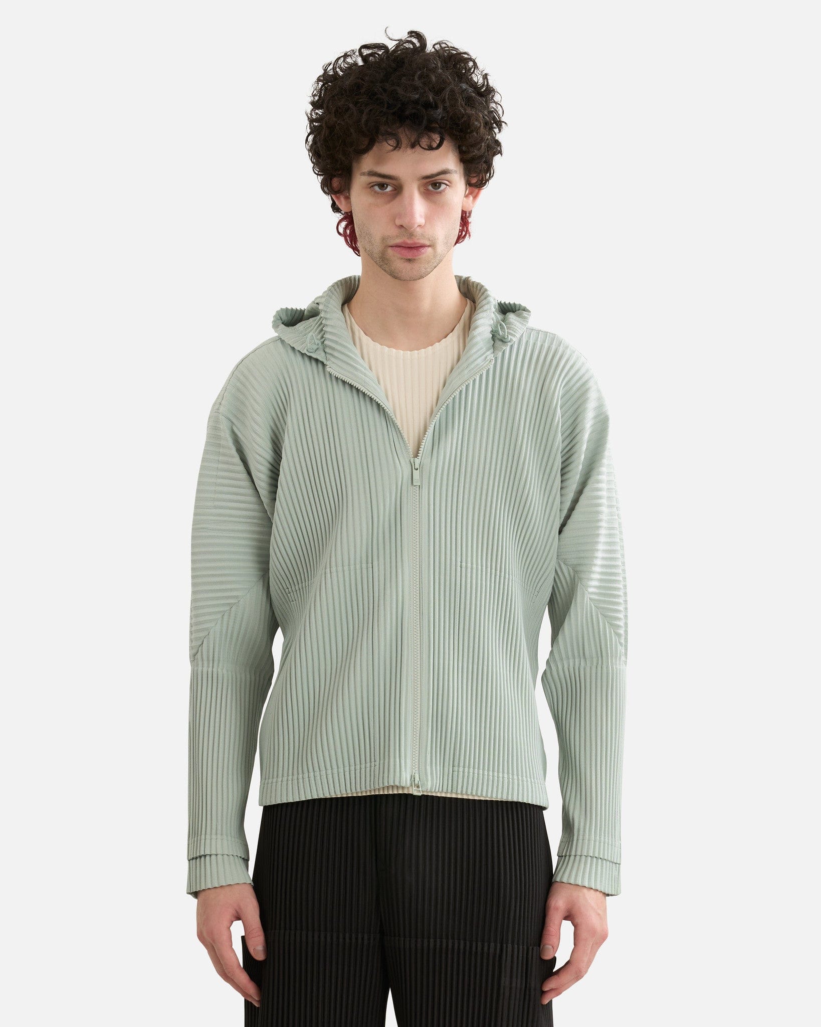 HOMME PLISSE ISSEY MIYAKE Pleated Hooded Jacket