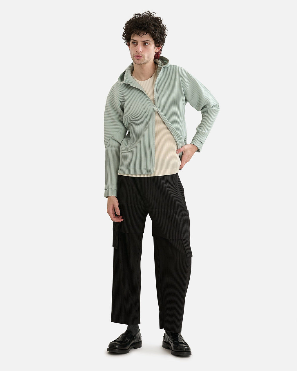 HOMME PLISSE ISSEY MIYAKE Pleated Hooded Jacket