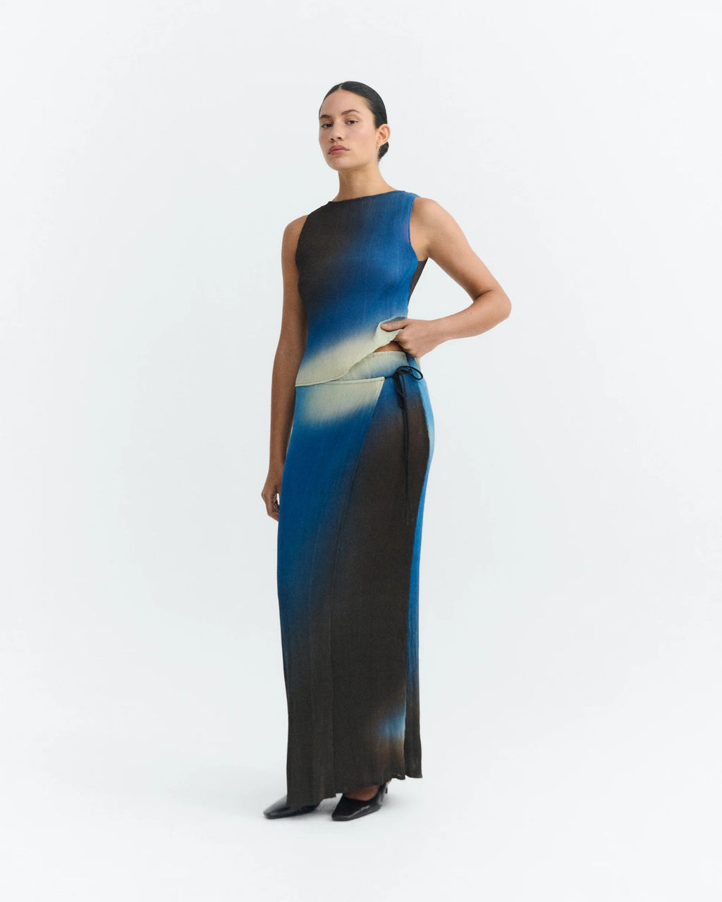 Thinking MU Pauline Long Pleated Skirt