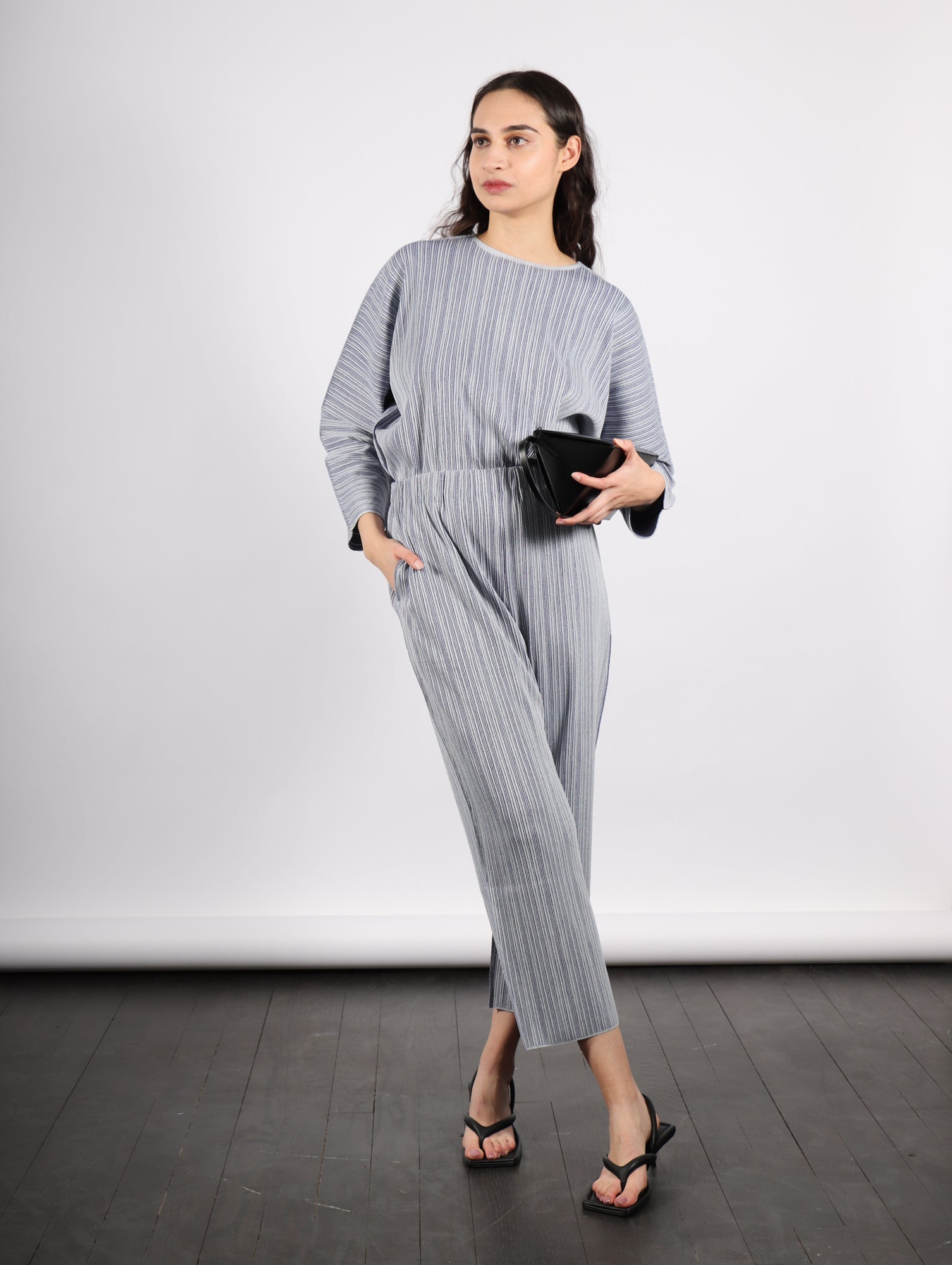 Pleats Please by Issey Miyake A-POC Shell Top - Blue