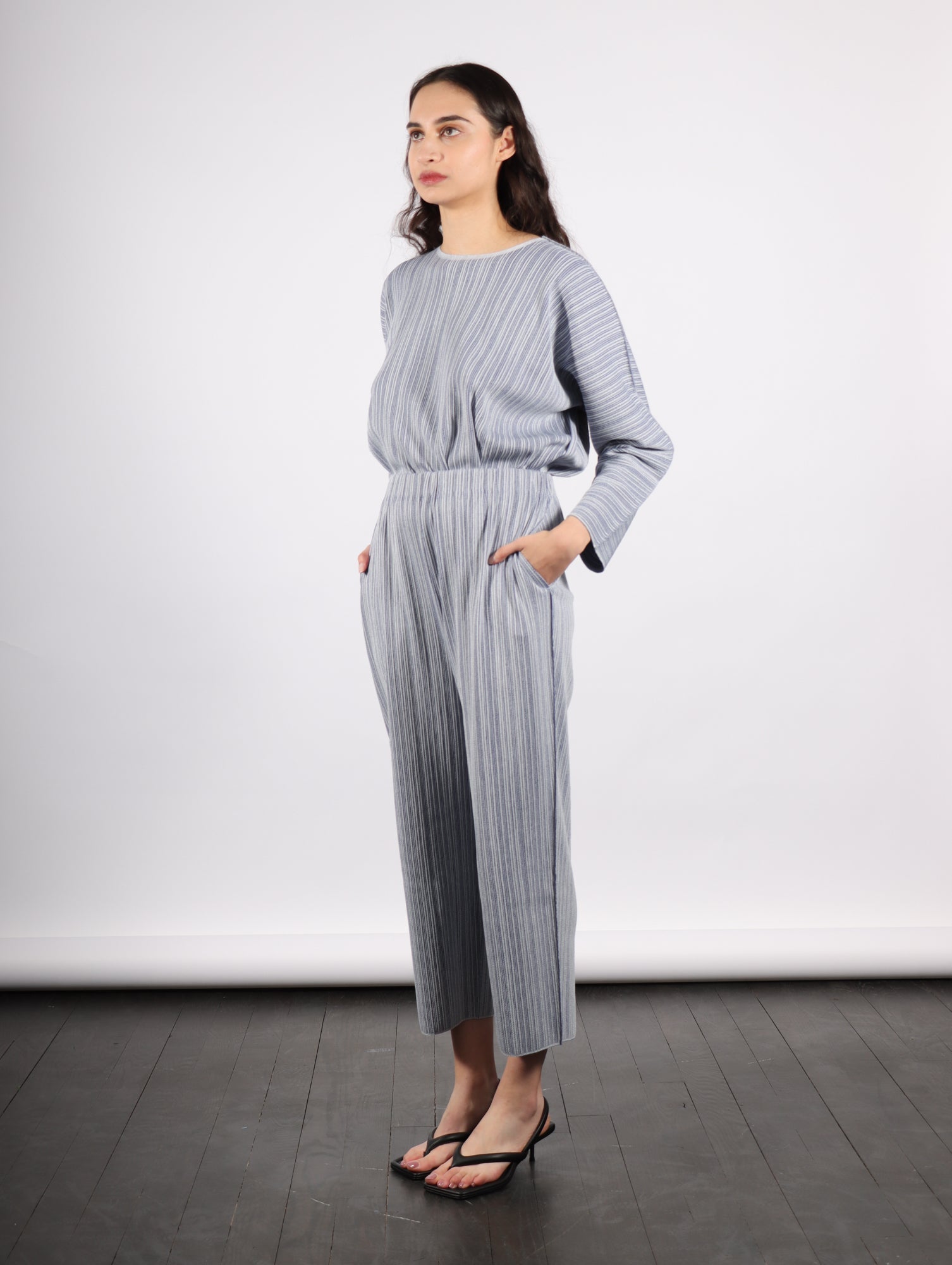 Pleats Please by Issey Miyake A-POC Shell Top - Blue