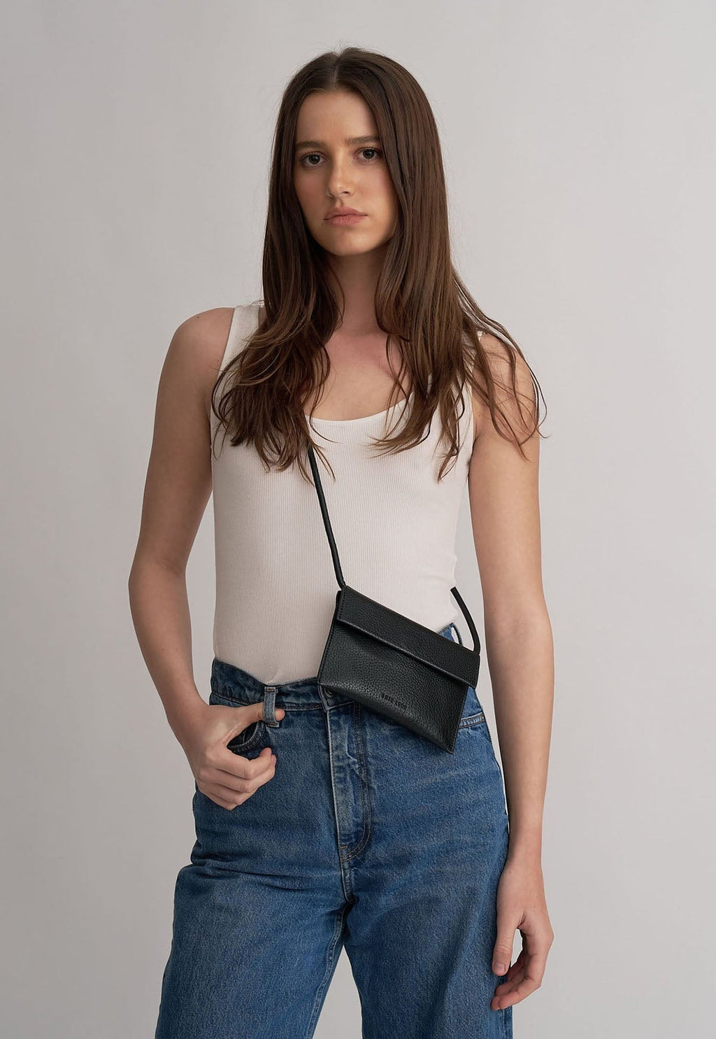 BRIE LEON Pocket Bag - Black Nappa