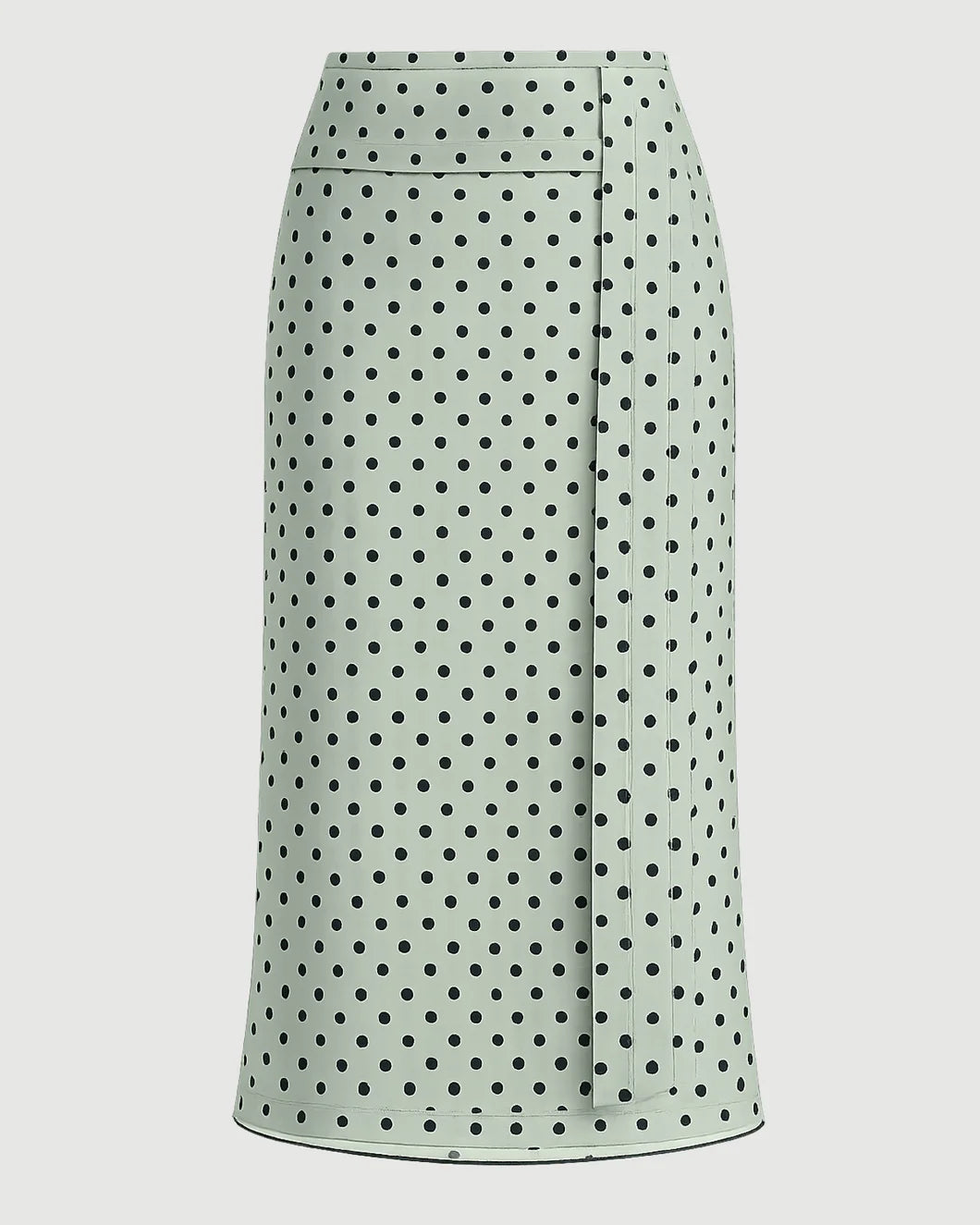 Marni Polka Pencil Midi Skirt - Green