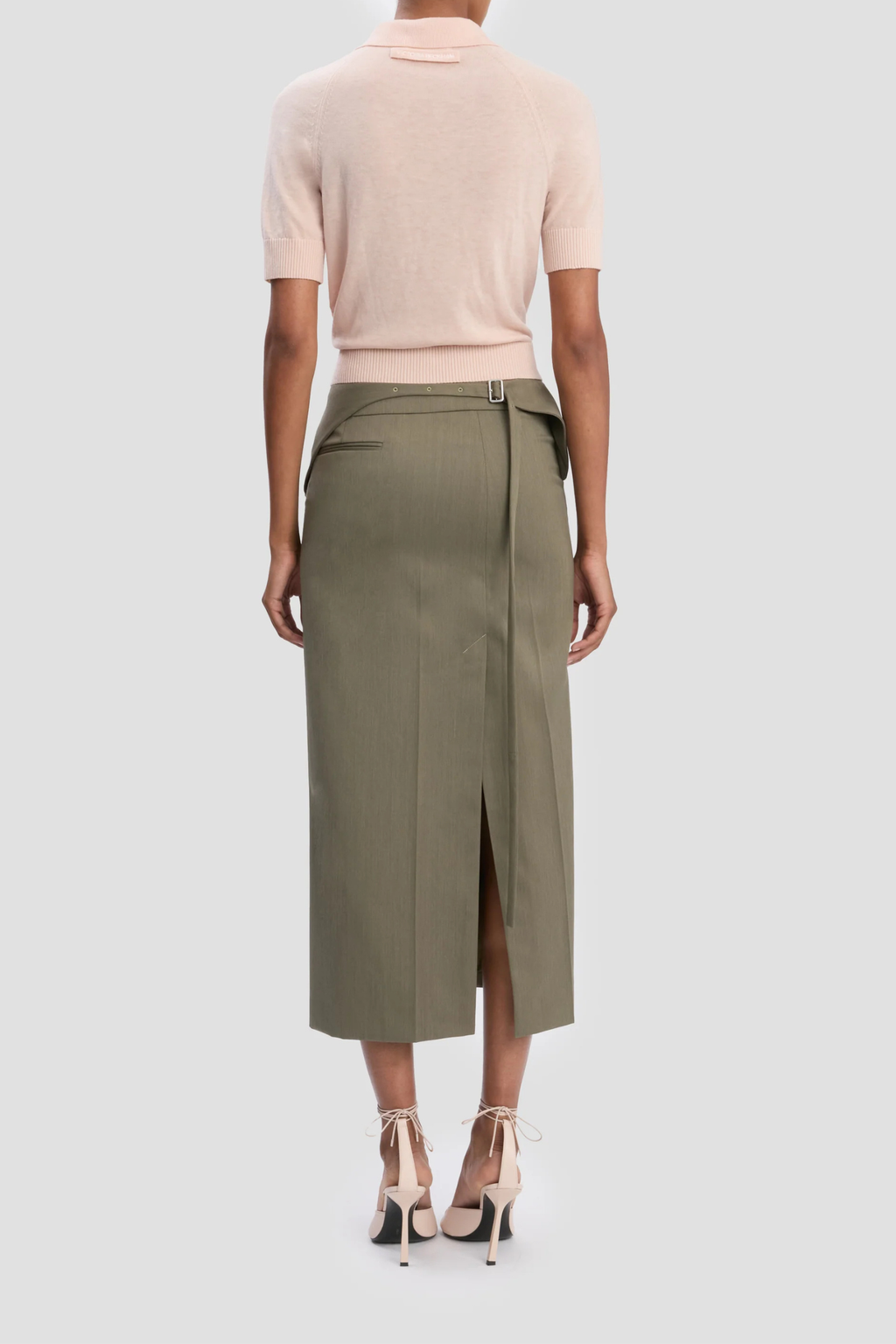 Victoria Beckham Polo Collar Top Polo - Pale Rose