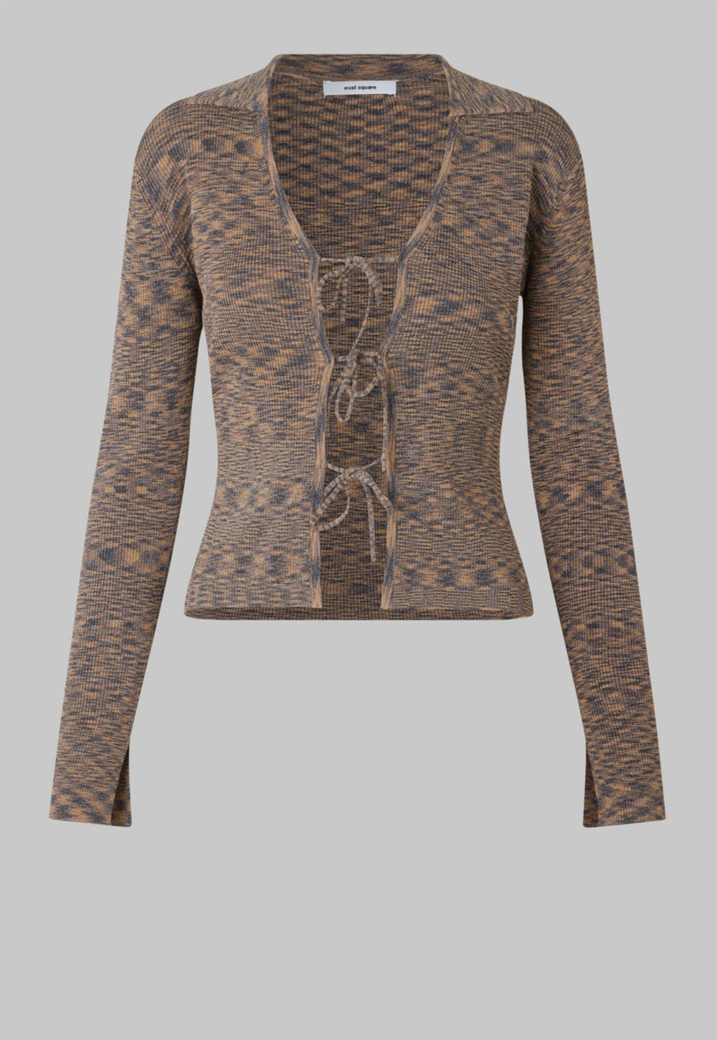 Oval Square Pool Knit Blouse - Mocha Bisque