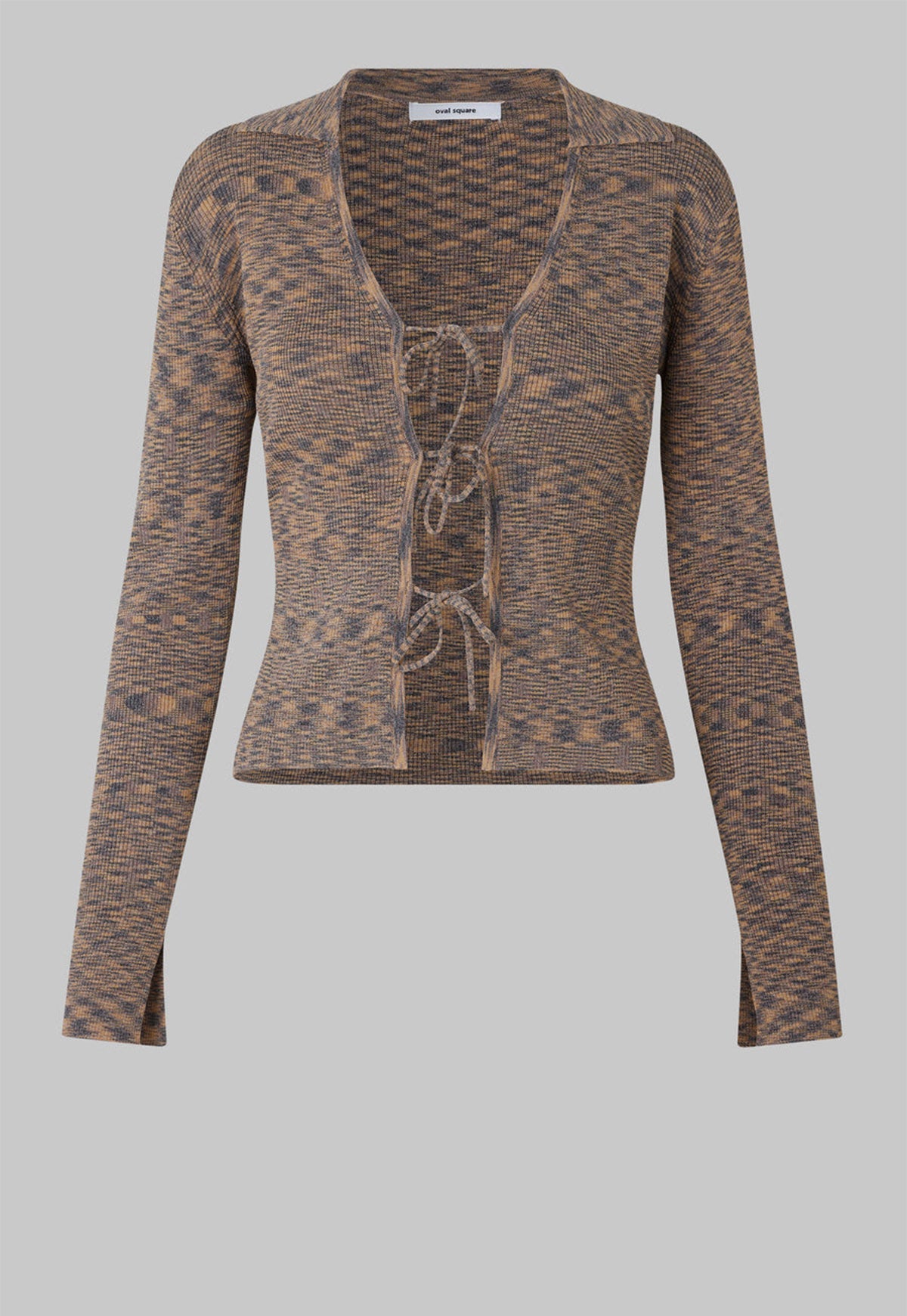 Oval Square Pool Knit Blouse - Mocha Bisque
