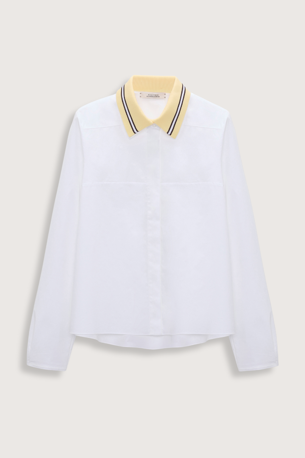 Dorothee Schumacher Poplin Power Blouse - White/Lemon