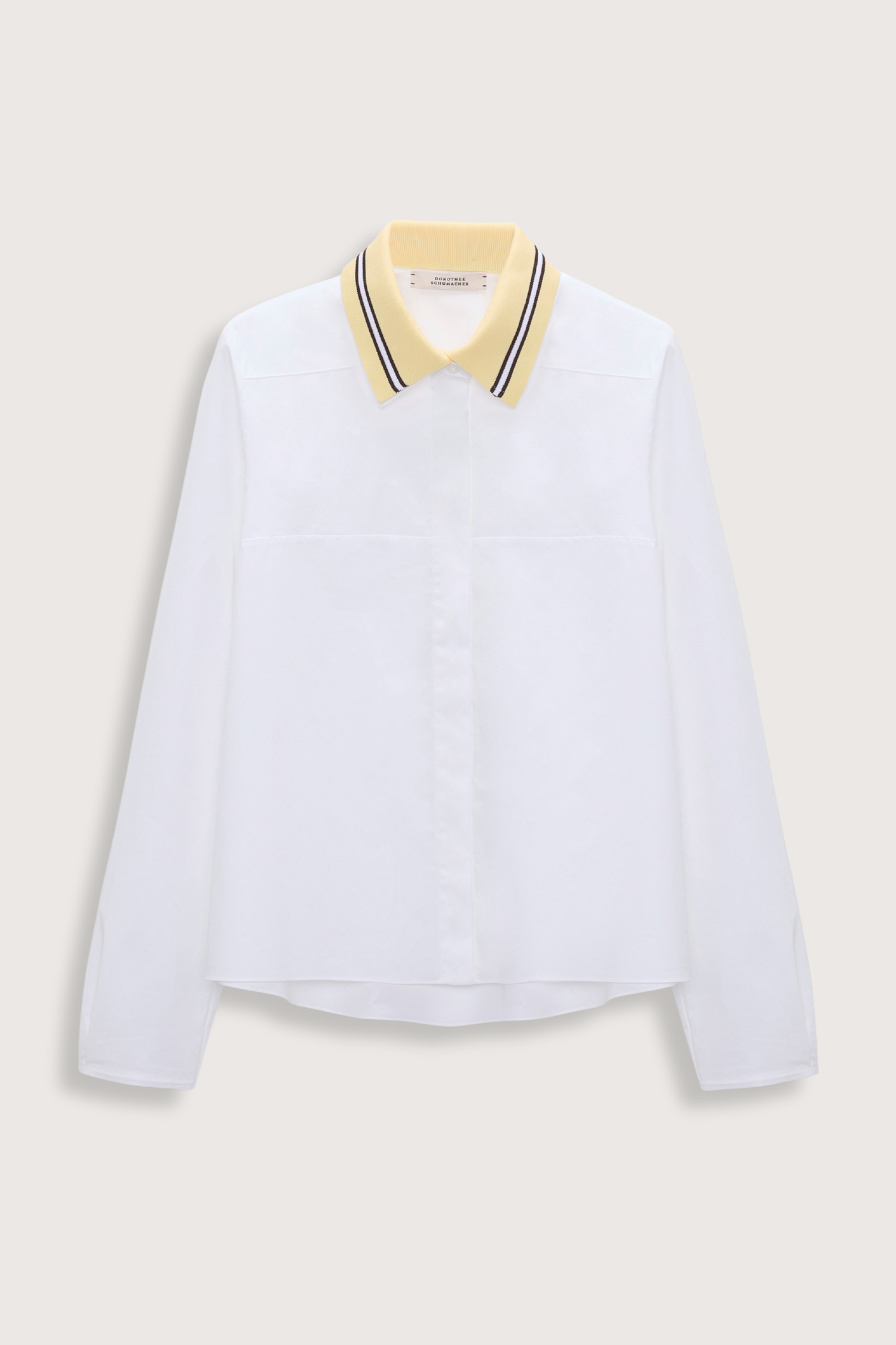 Dorothee Schumacher Poplin Power Blouse - White/Lemon