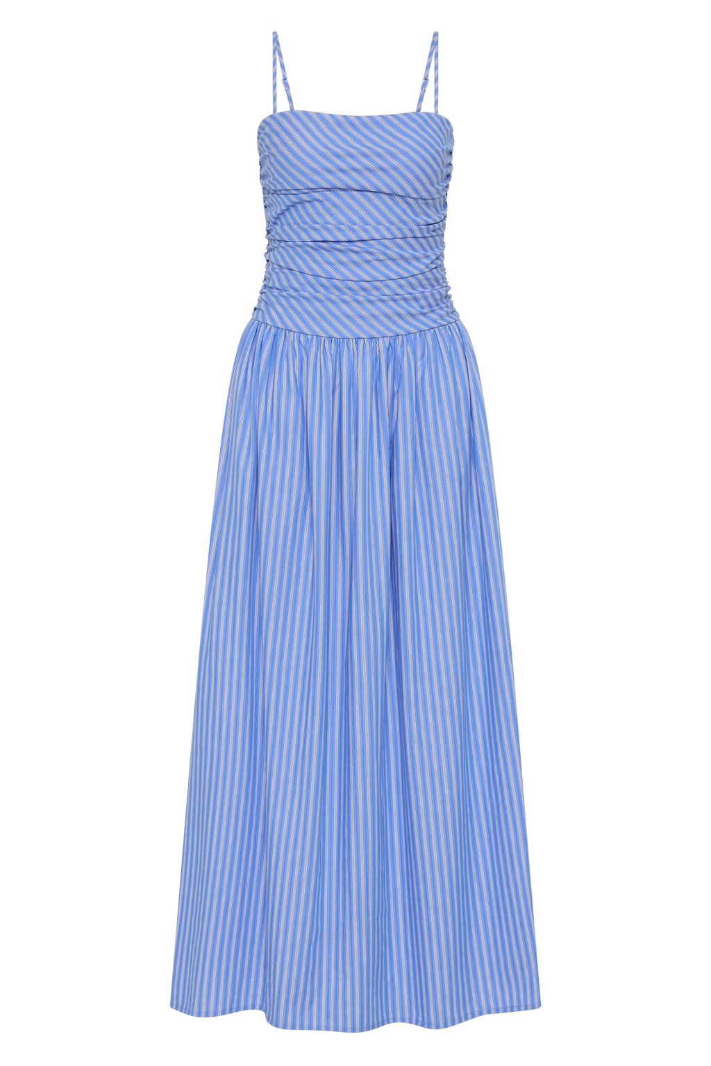 Faithfull The Brand Portlligat Maxi Dress - Stripe Azulejo Blue