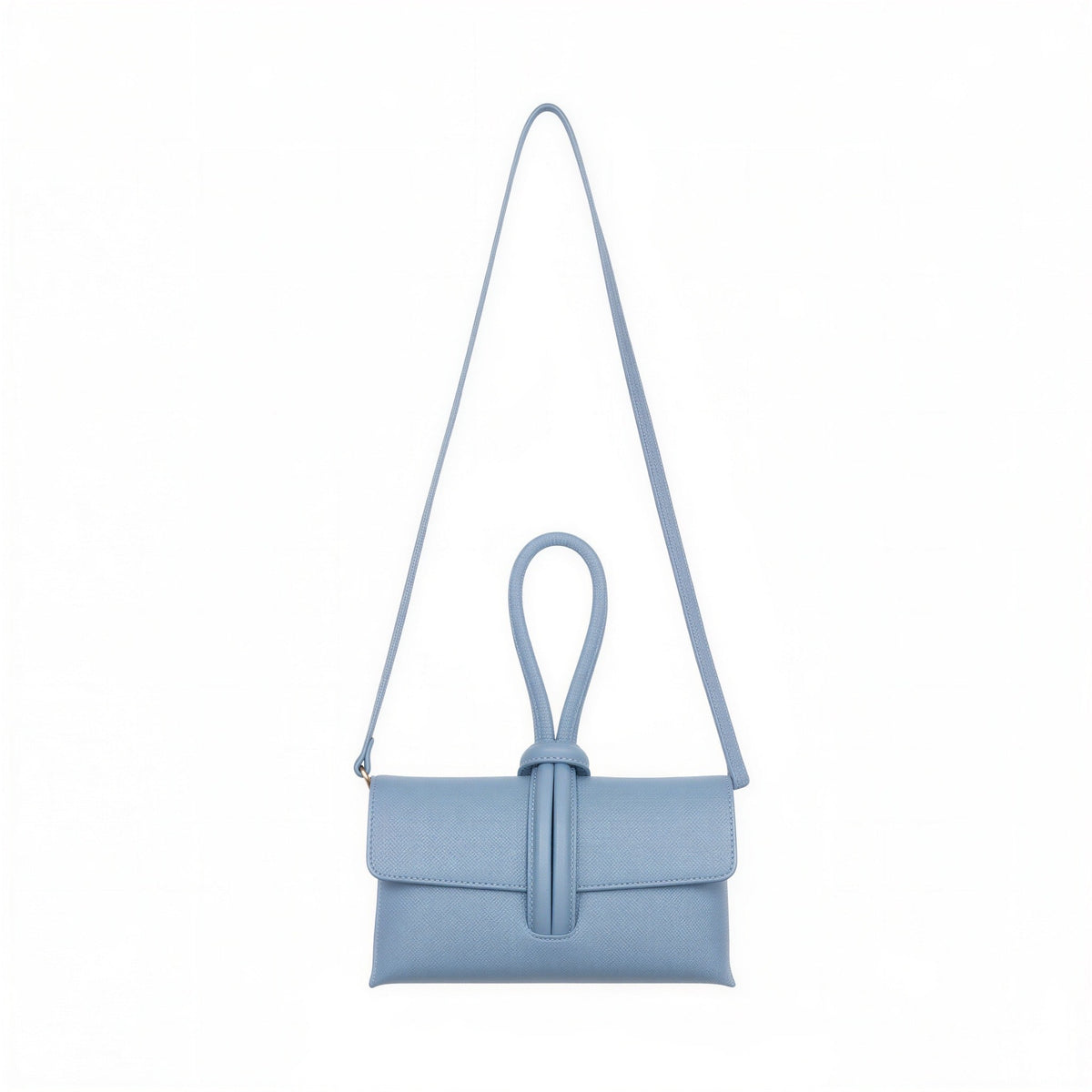 London Atelier Byproduct Leather Loop Clutch Bag - Powder Blue
