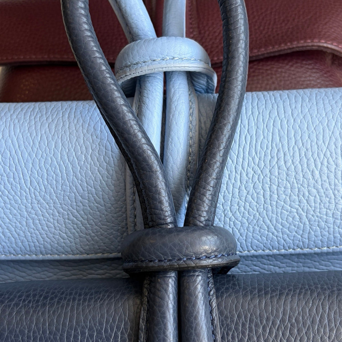 London Atelier Byproduct Leather Loop Clutch Bag - Powder Blue
