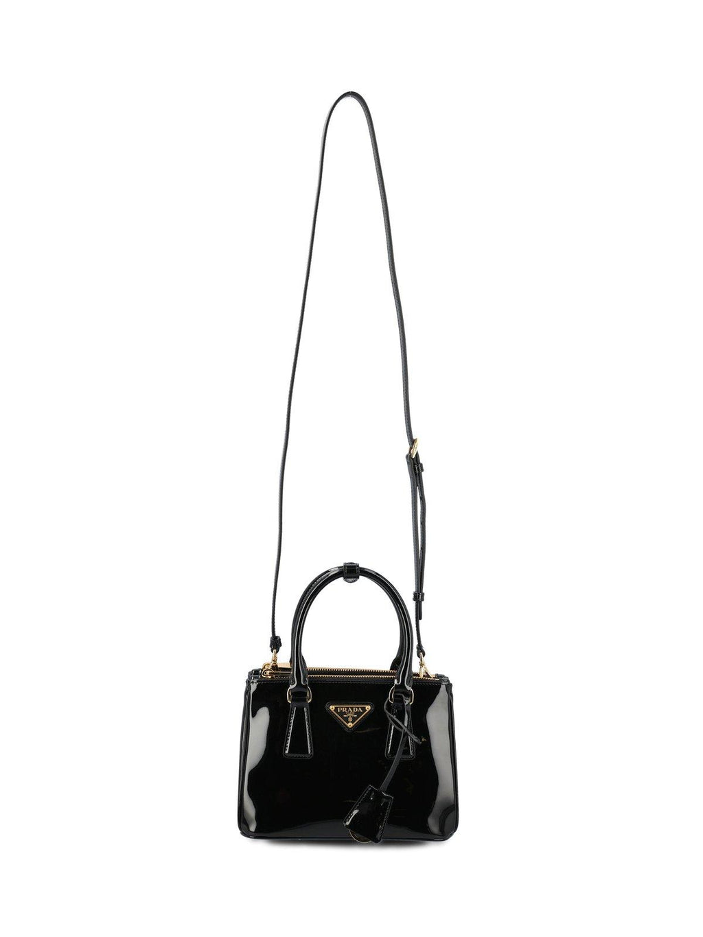 Prada Logo Plaque Top Handle Bag - Kj Nero R