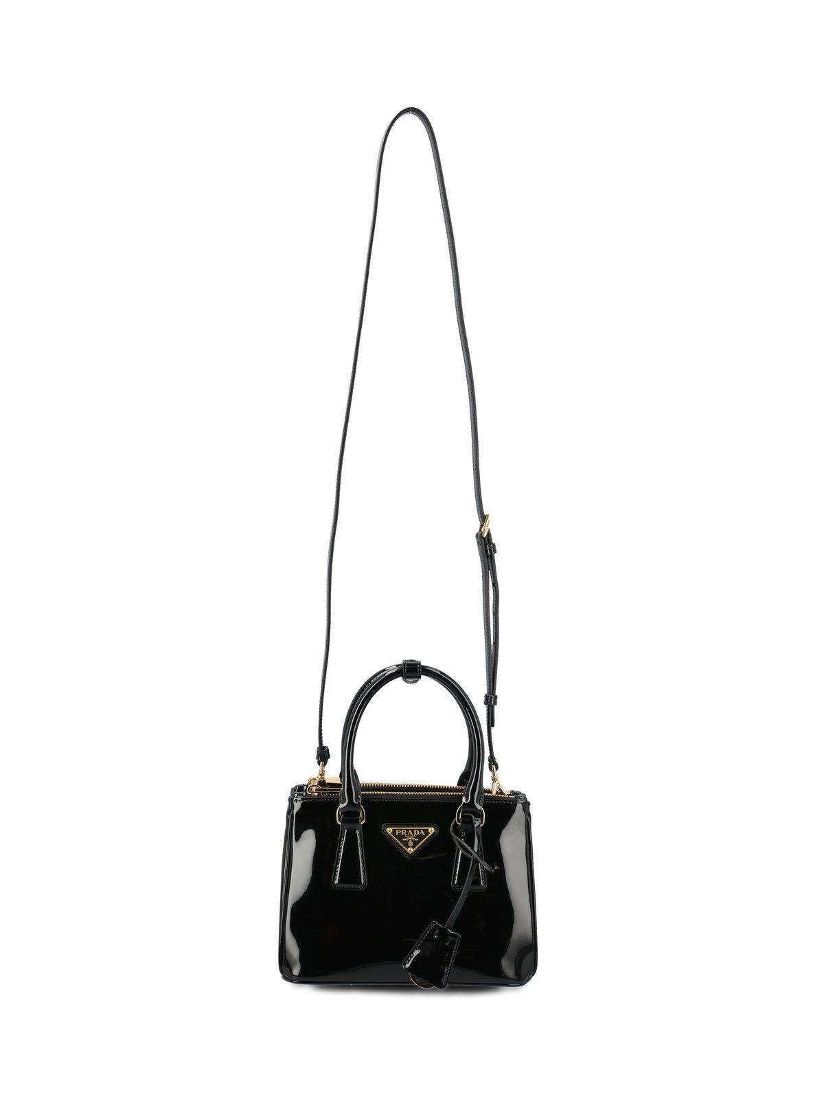 Prada Logo Plaque Top Handle Bag - Kj Nero R
