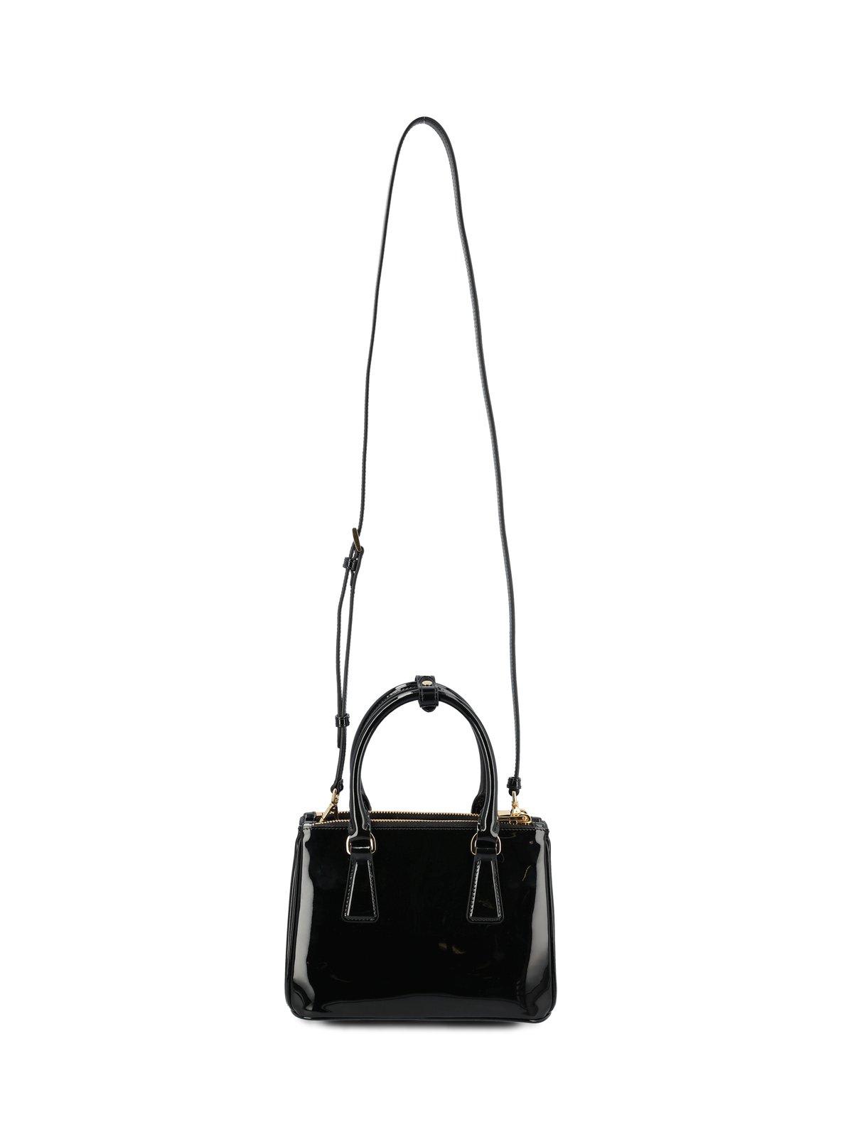 Prada Logo Plaque Top Handle Bag - Kj Nero R