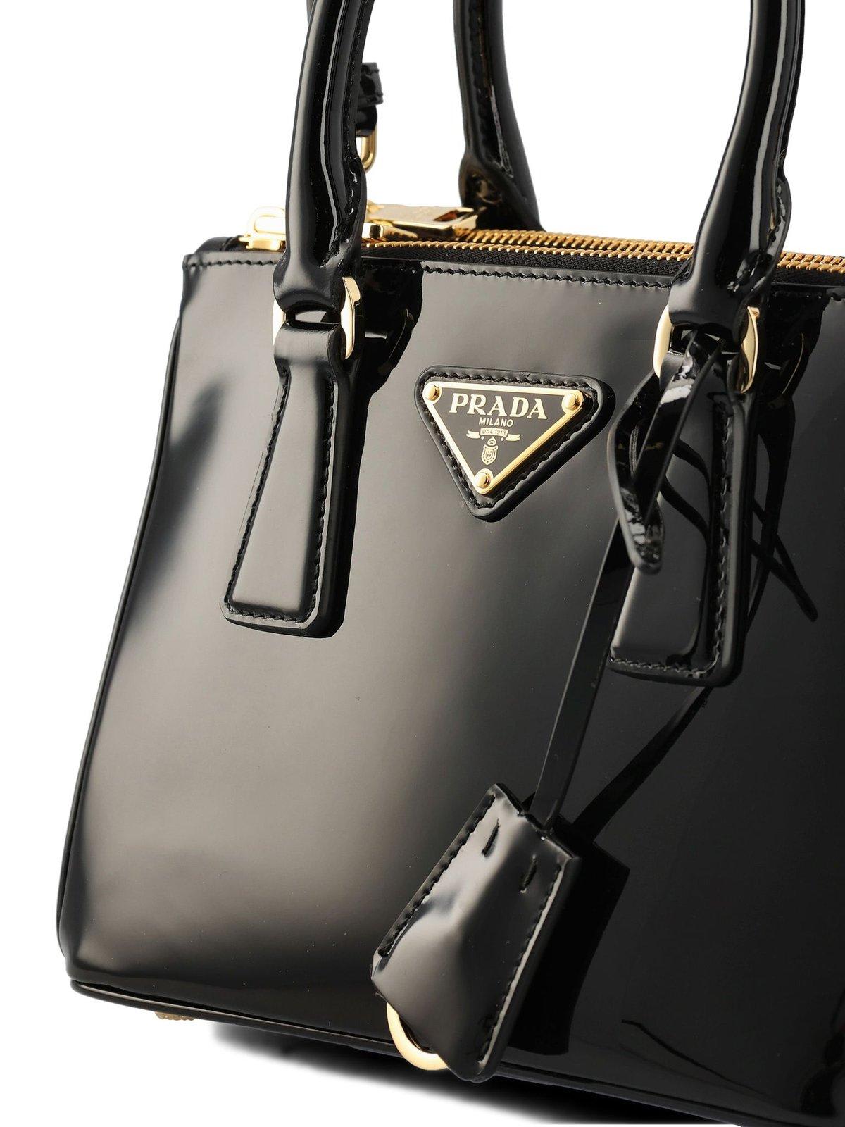Prada Logo Plaque Top Handle Bag - Kj Nero R