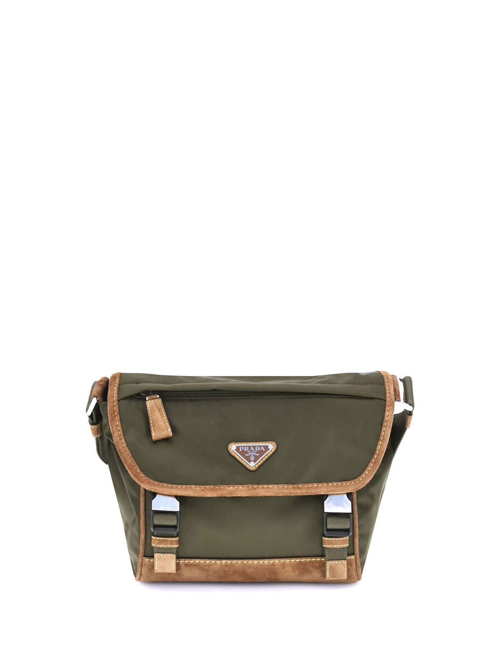 Prada Re-Nylon and Leather Medium Shoulder Bag