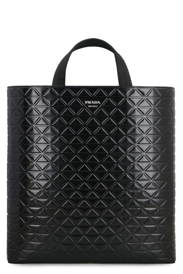 Prada Smooth Leather Tote Bag - Nero